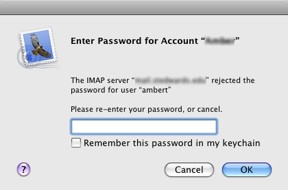 change password in outlook for mac 2011